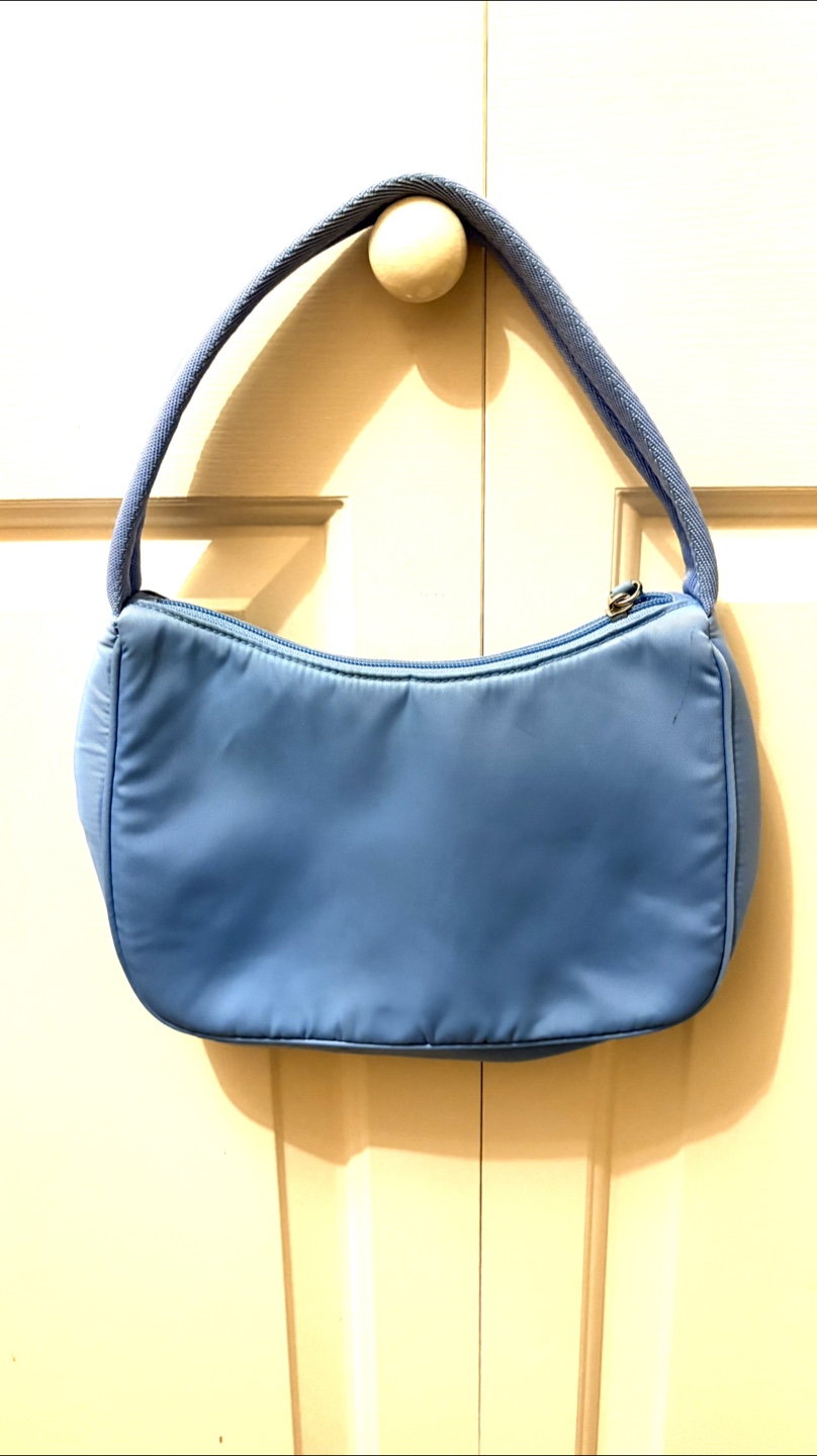 Blue Padded Shoulder Bag - Like New