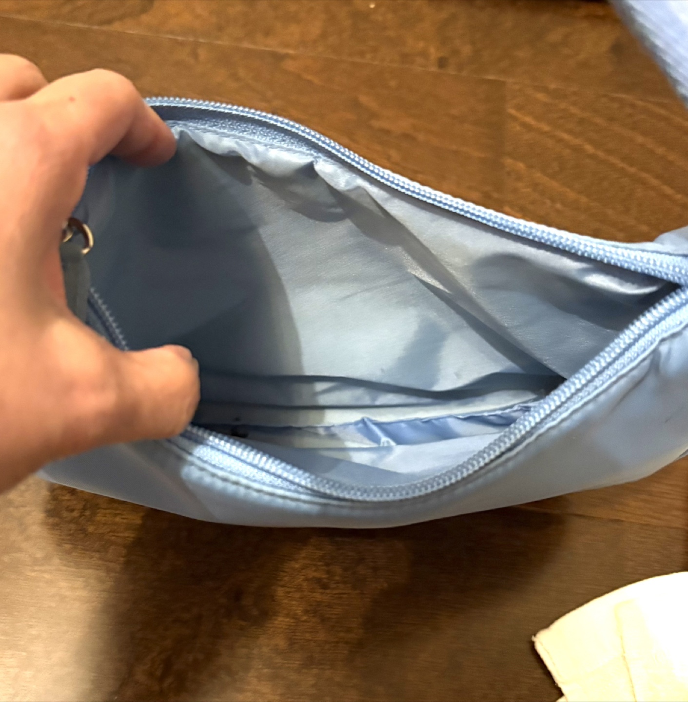 Blue Padded Shoulder Bag - Like New - photo 3