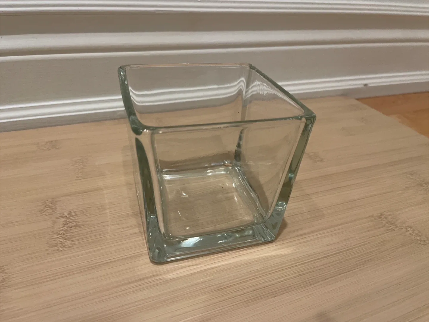 Clear Glass Cube Vase