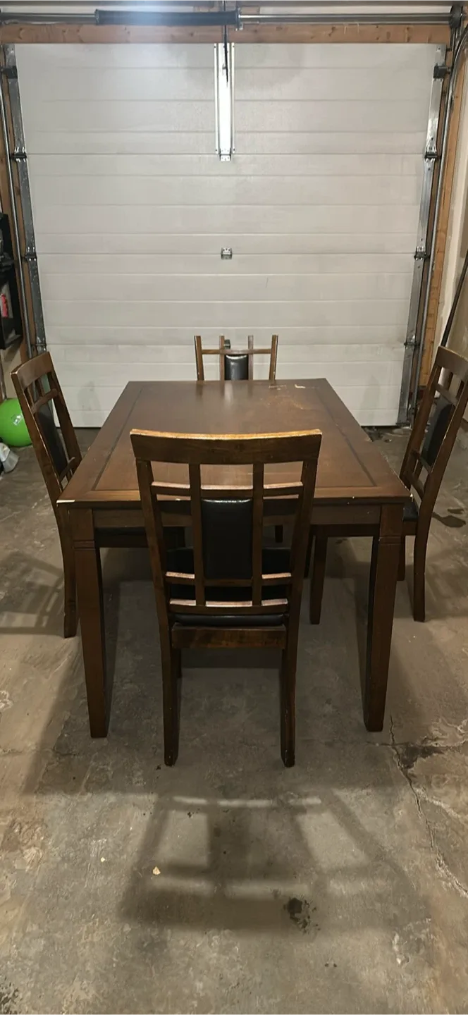 Dining Table Set with 4 Chairs - Brown image indicator(2)