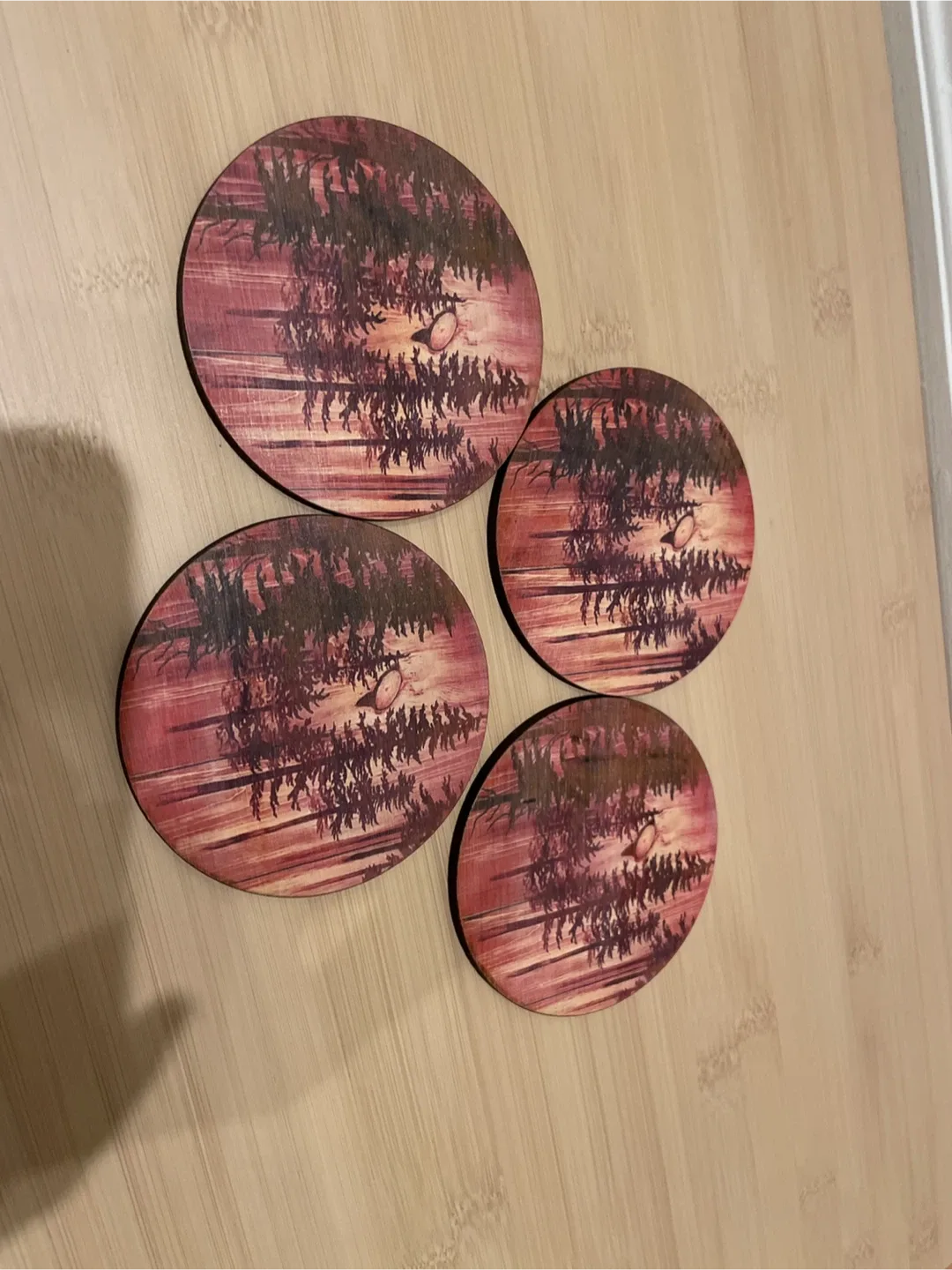 New Wooden Coaster Set