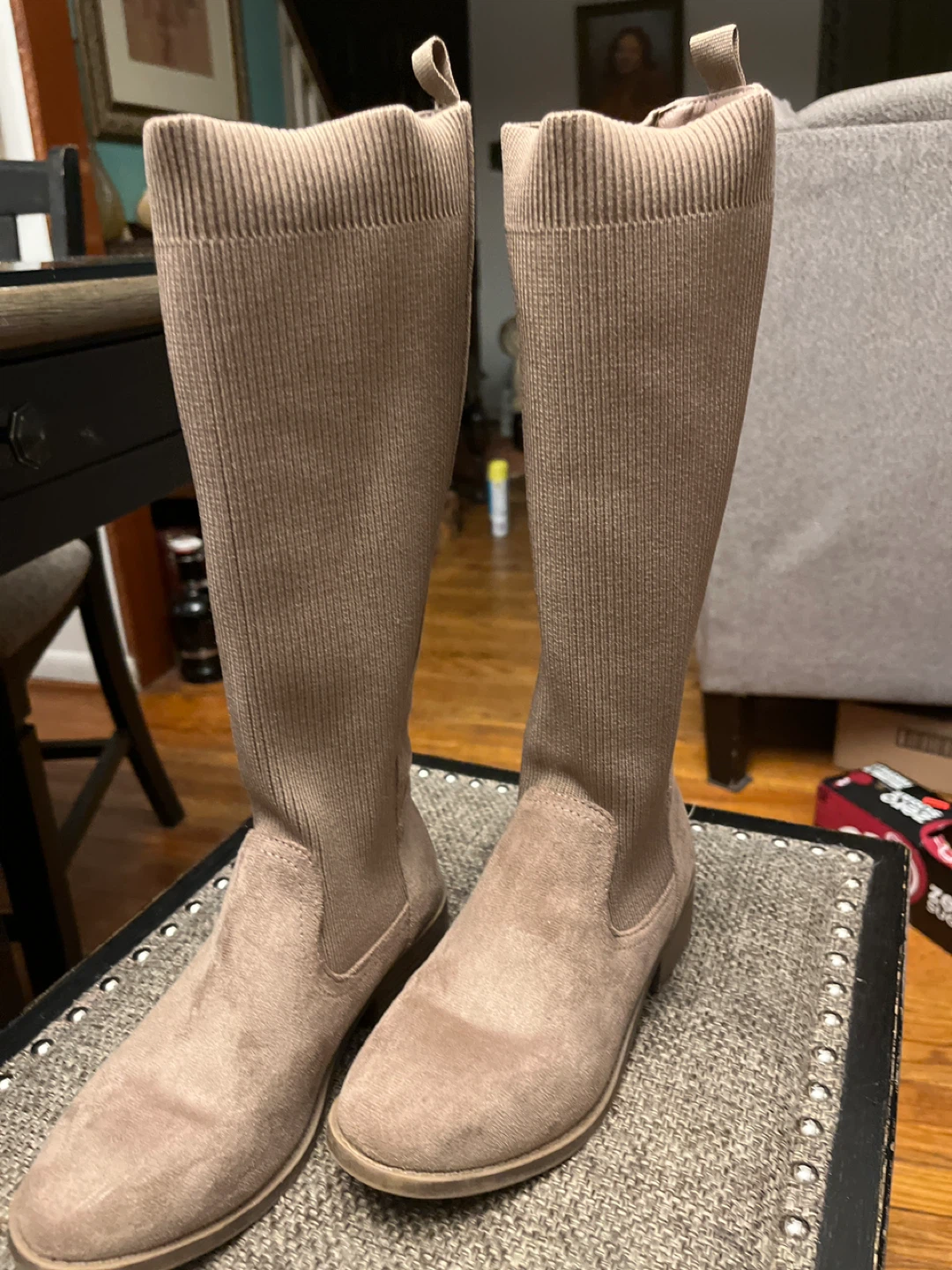 Taupe Knee High Boots - photo 4