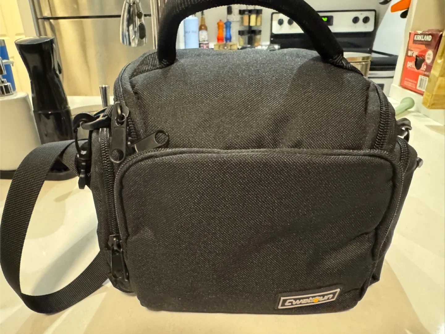 Camera, wireless lavalier mics and tripod and bag