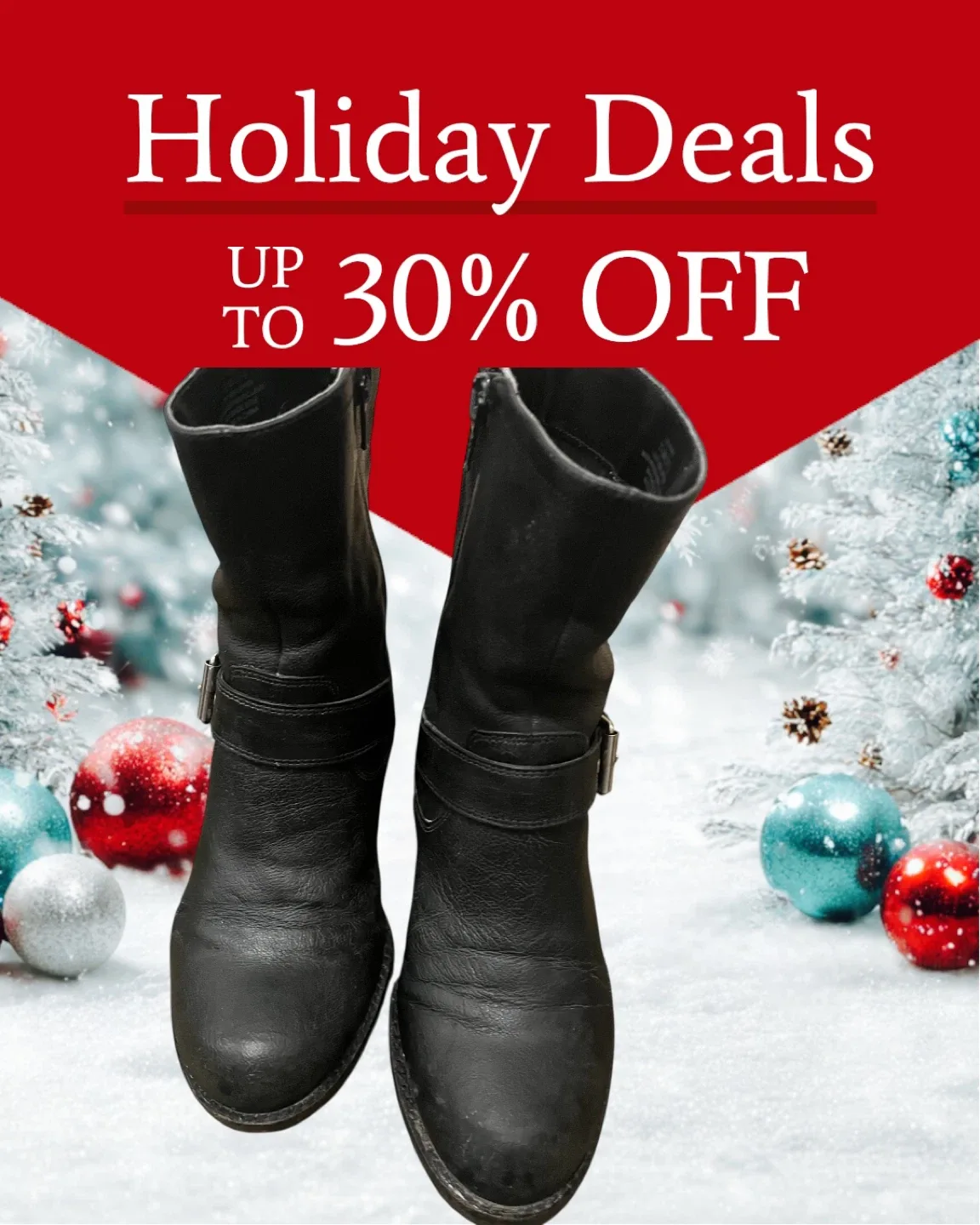 L.R. WANN Black Leather Boots - Size 7.5