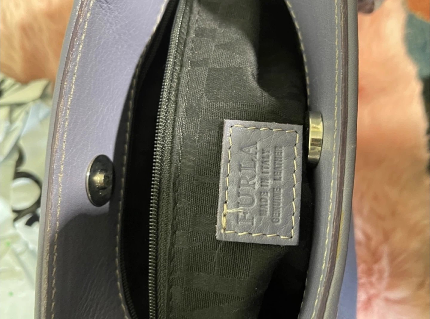 Furla Purple Leather  • Braided Handle Bag • Made in Italy - photo 5