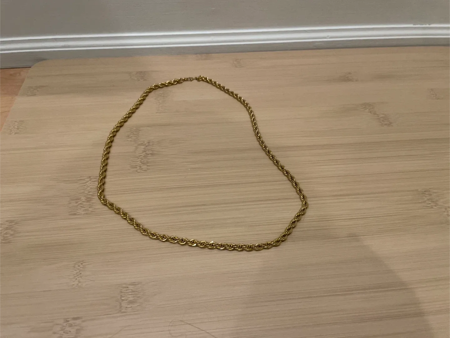 Gold Rope Chain Necklace