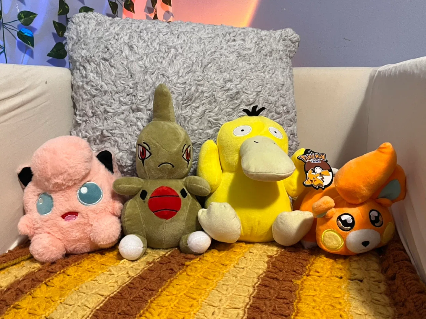 NEW Pokémon Plush Toys - Jigglypuff, larvitar, Psyduck, & Pawmi