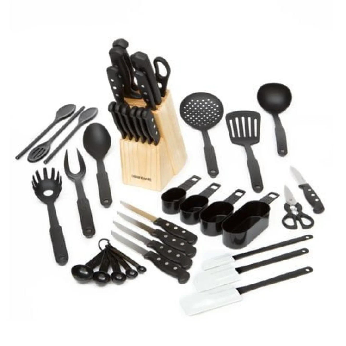 Farberware 40-Piece Cutlery & Tool Set, Black
