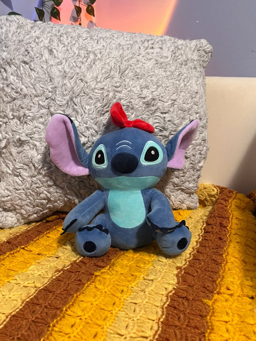 NEW Disney Stitch Plush with Red Bow