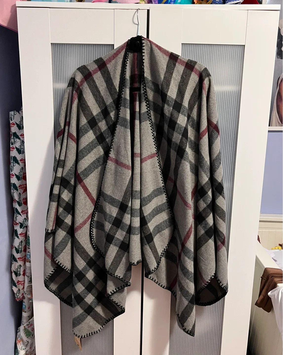 NEW Just Cozy Poncho Scarf - Plaid
