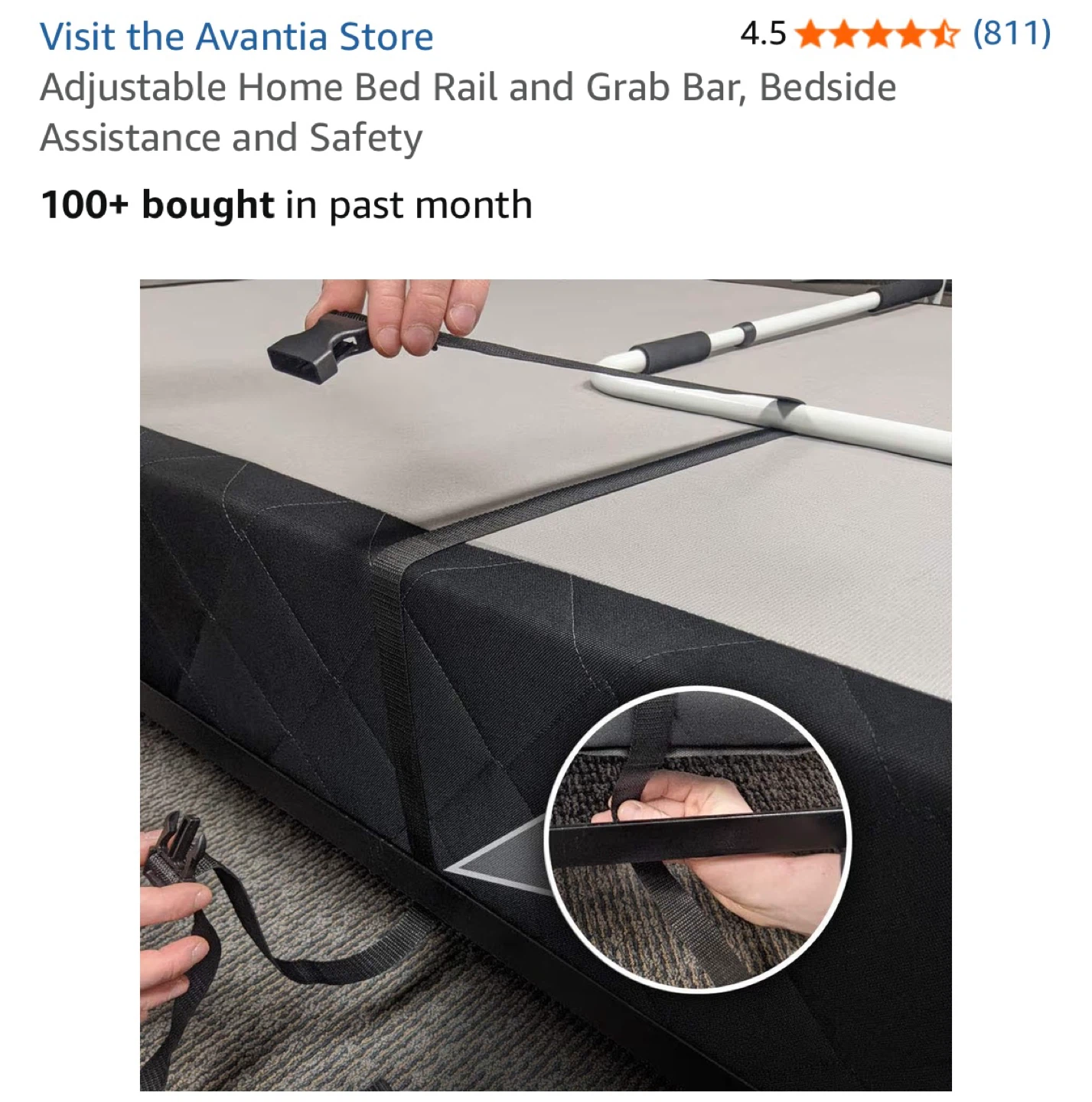 Avantia Adjustable Bedside Safety Rail - photo 4