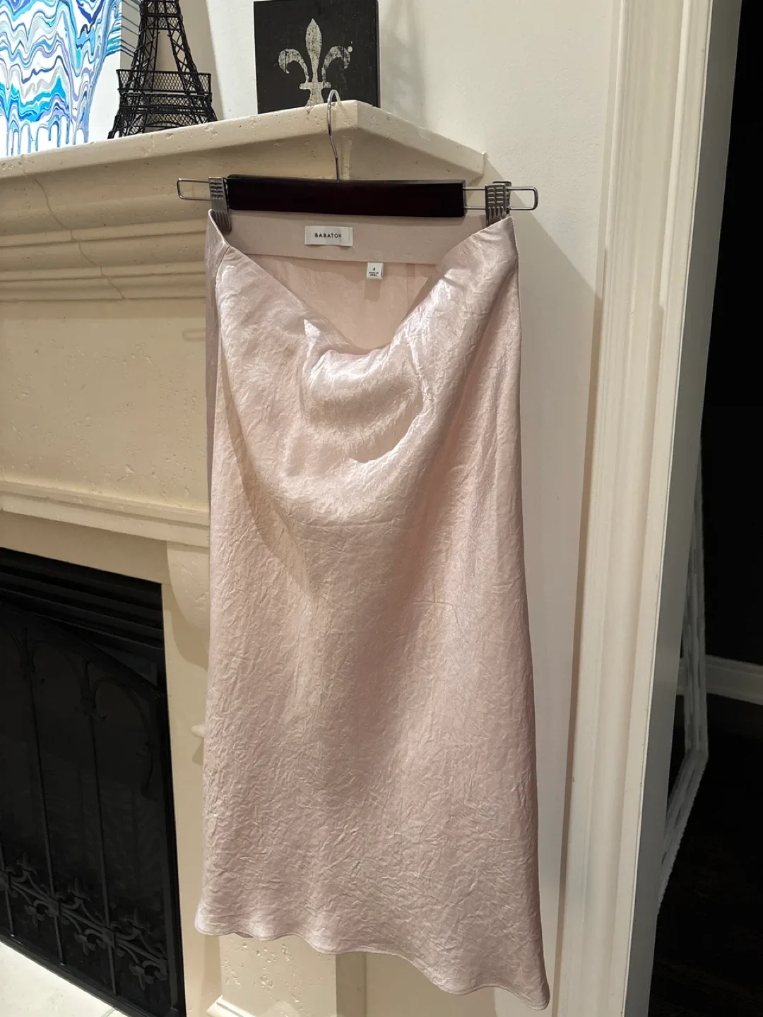 Babaton Blush Pink Slip Skirt - Size 4