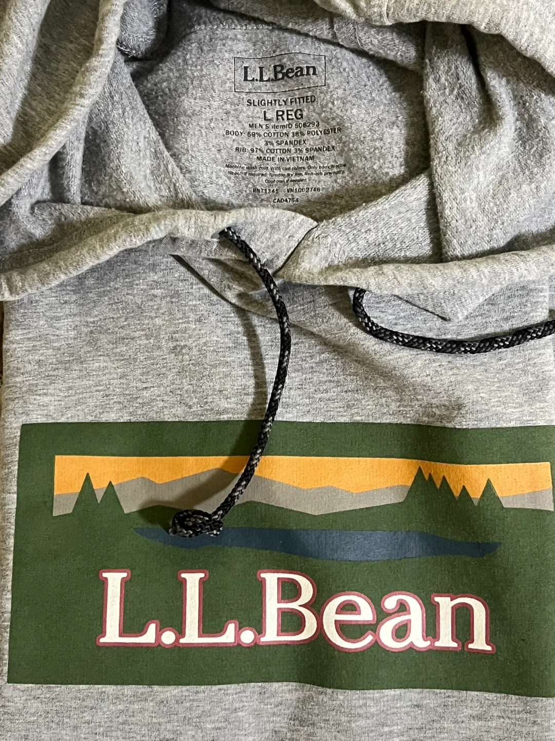 L.L.Bean Grey Hoodie - Men's Large