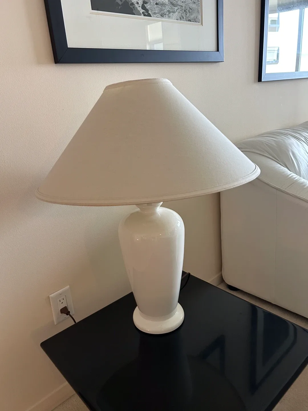 White Ceramic Table Lamp