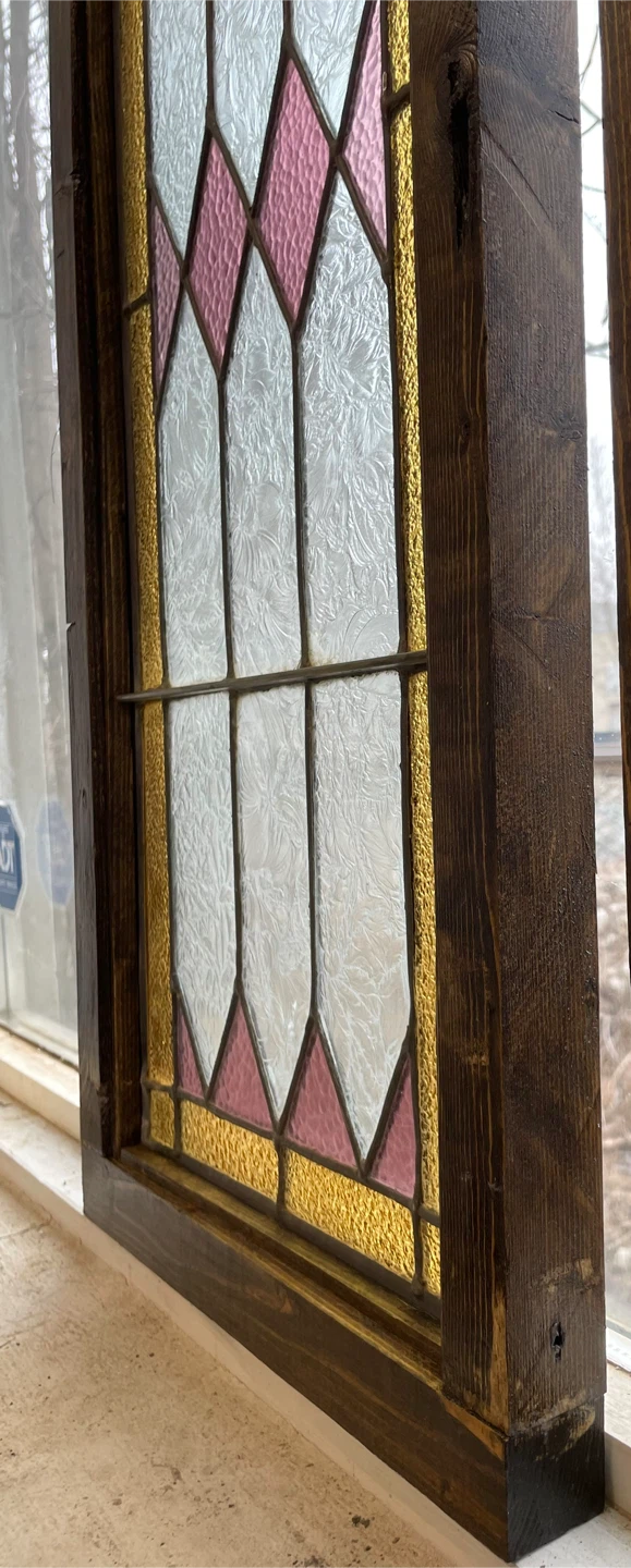 Antique Stained Glass Window Panels - photo 3