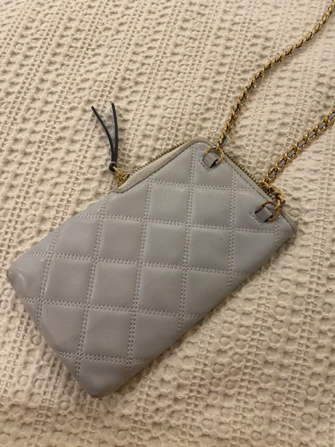 Tory Burch Quilted Leather Phone Crossbody - Blue image indicator(5)