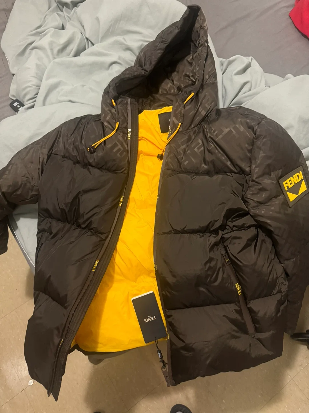 Fendi Brown Padded Down Jacket