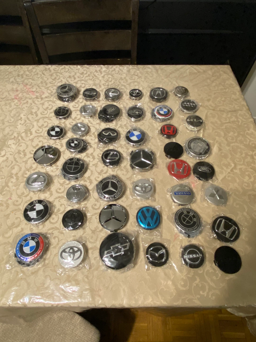 Assorted Car Wheel Center Caps - Various Brands