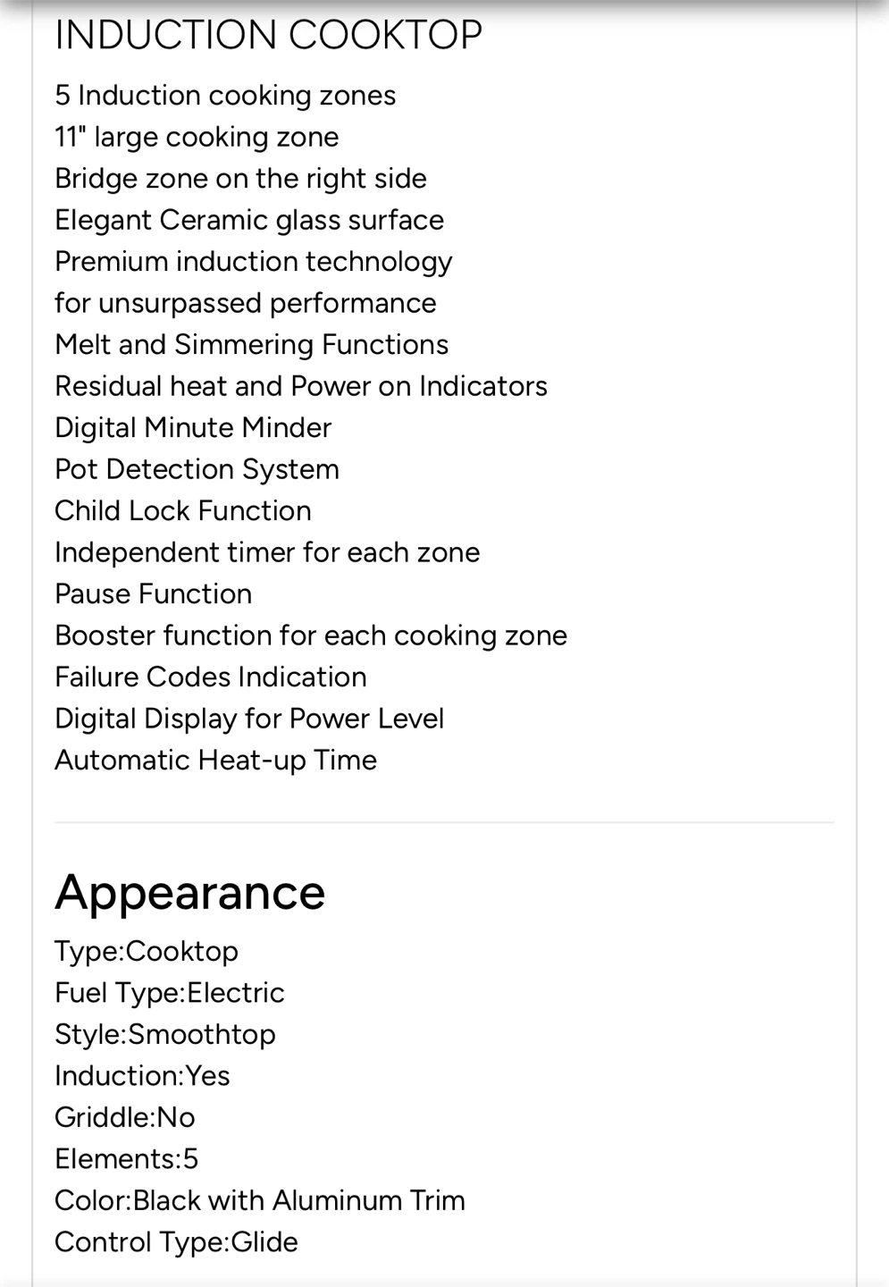 Fulgor Milano F7IT36S1 Induction Cooktop - Black - photo 5