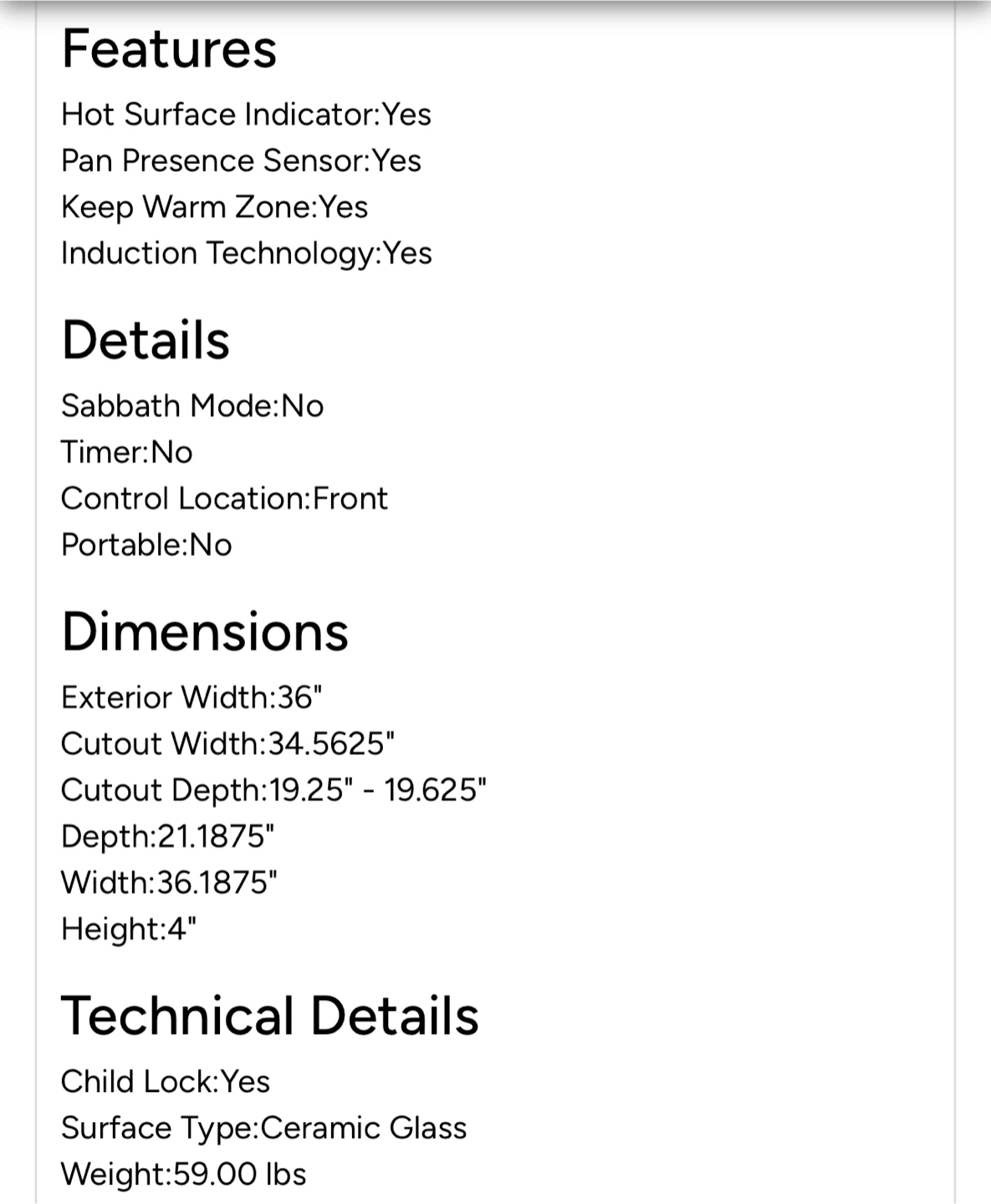 Fulgor Milano F7IT36S1 Induction Cooktop - Black - photo 4