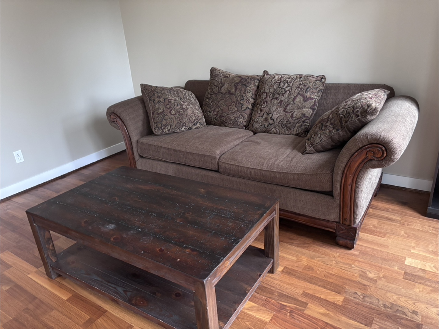 Brown Sofa and Coffee Table Set - photo 2