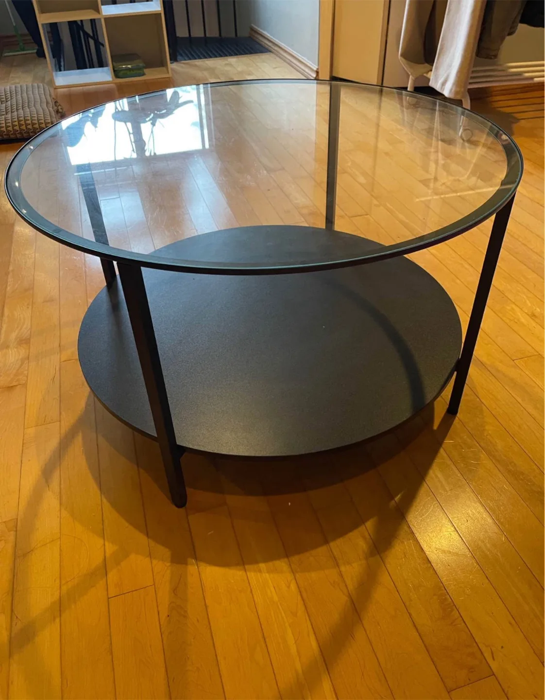 IKEA VITTSJÖ Coffee Table - Black-Brown/Glass