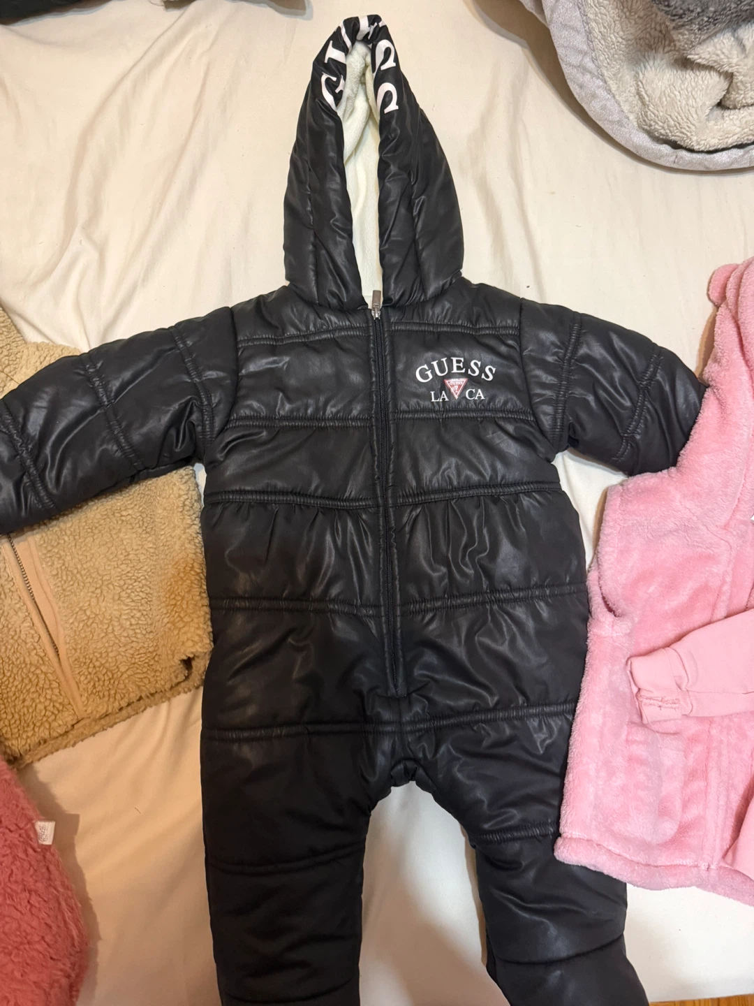 Guess Black Baby Snowsuit