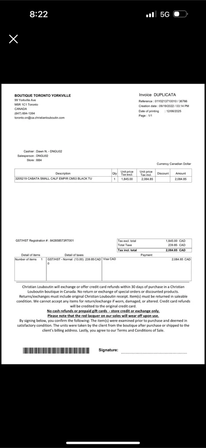 Christian Louboutin Cabata Small Calf Empire CM53 Black image indicator(5)