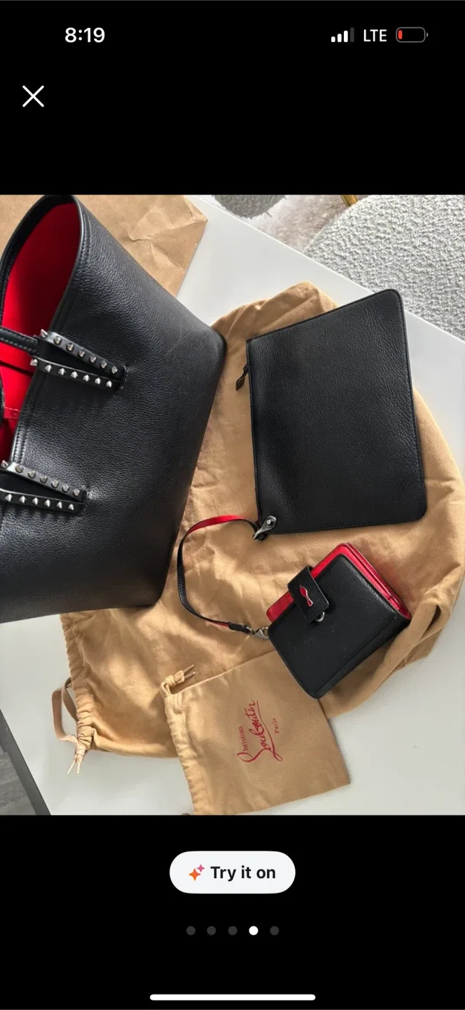 Christian Louboutin Cabata Small Calf Empire CM53 Black image indicator(6)