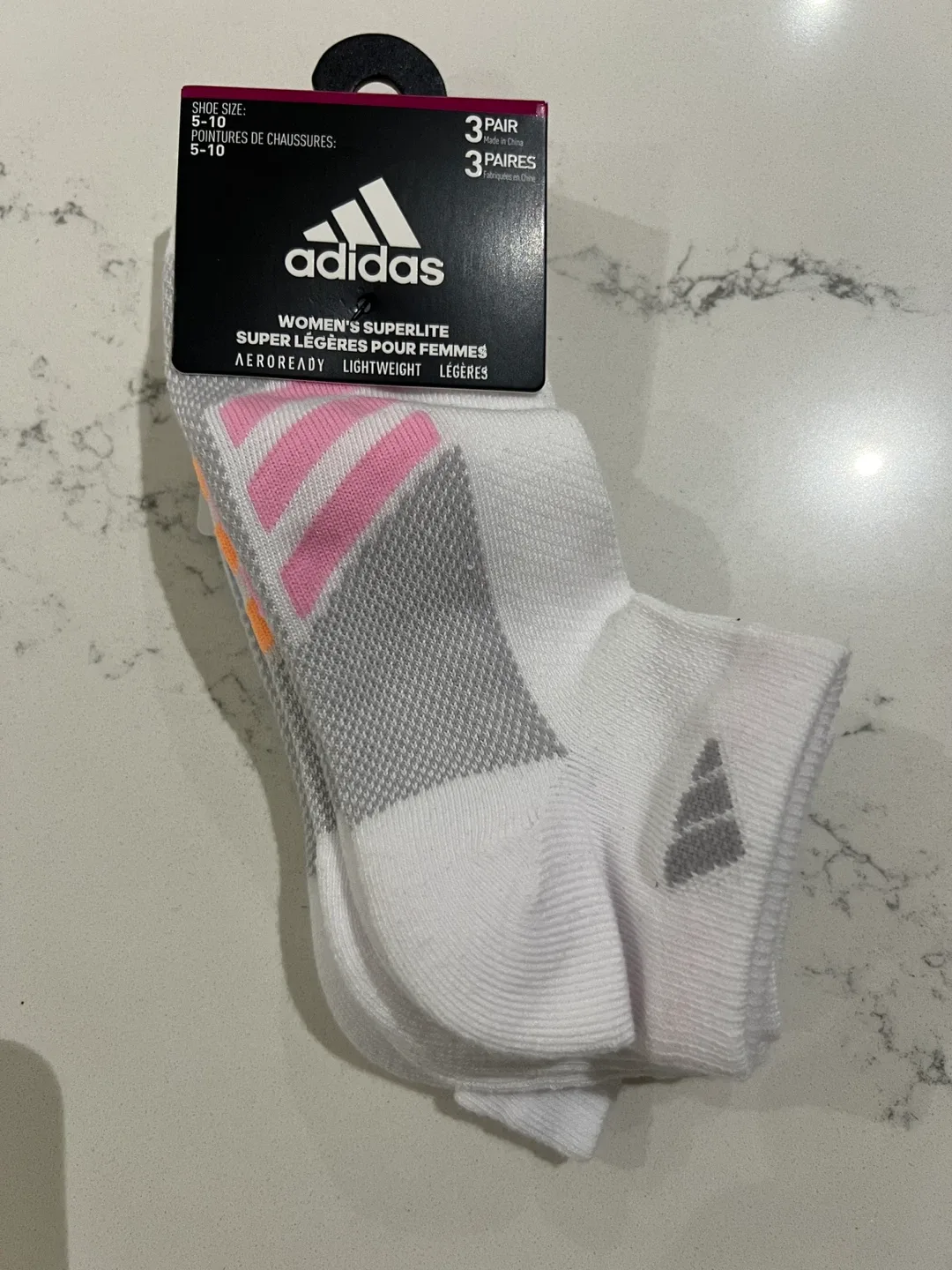 Adidas Women's Superlite Socks (Size 5-10)