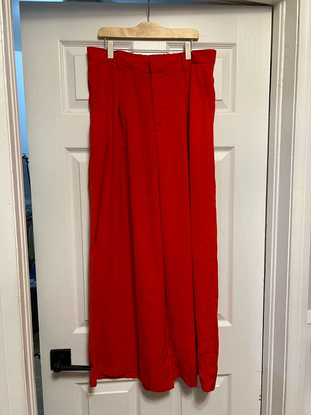 Red Wide Leg Palazzo Pants - New - photo 3