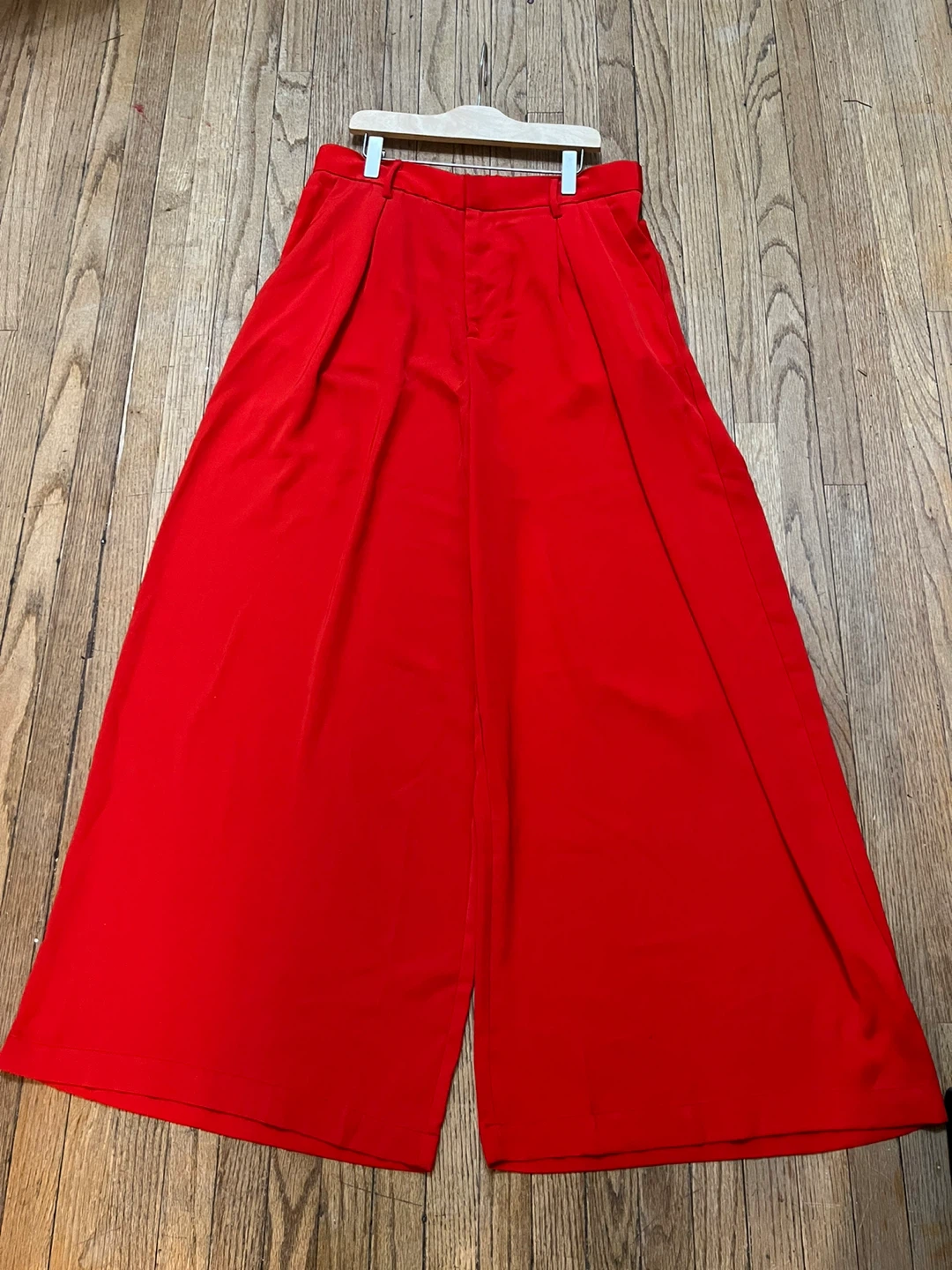 Red Wide Leg Palazzo Pants - New