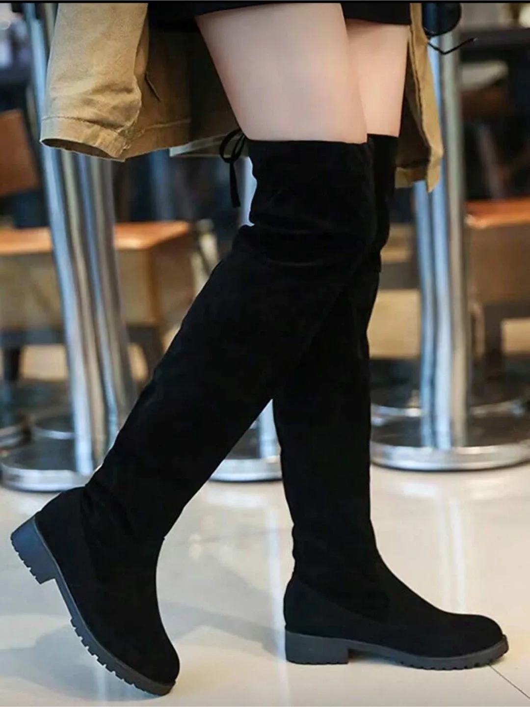 Black Thigh High Boots
