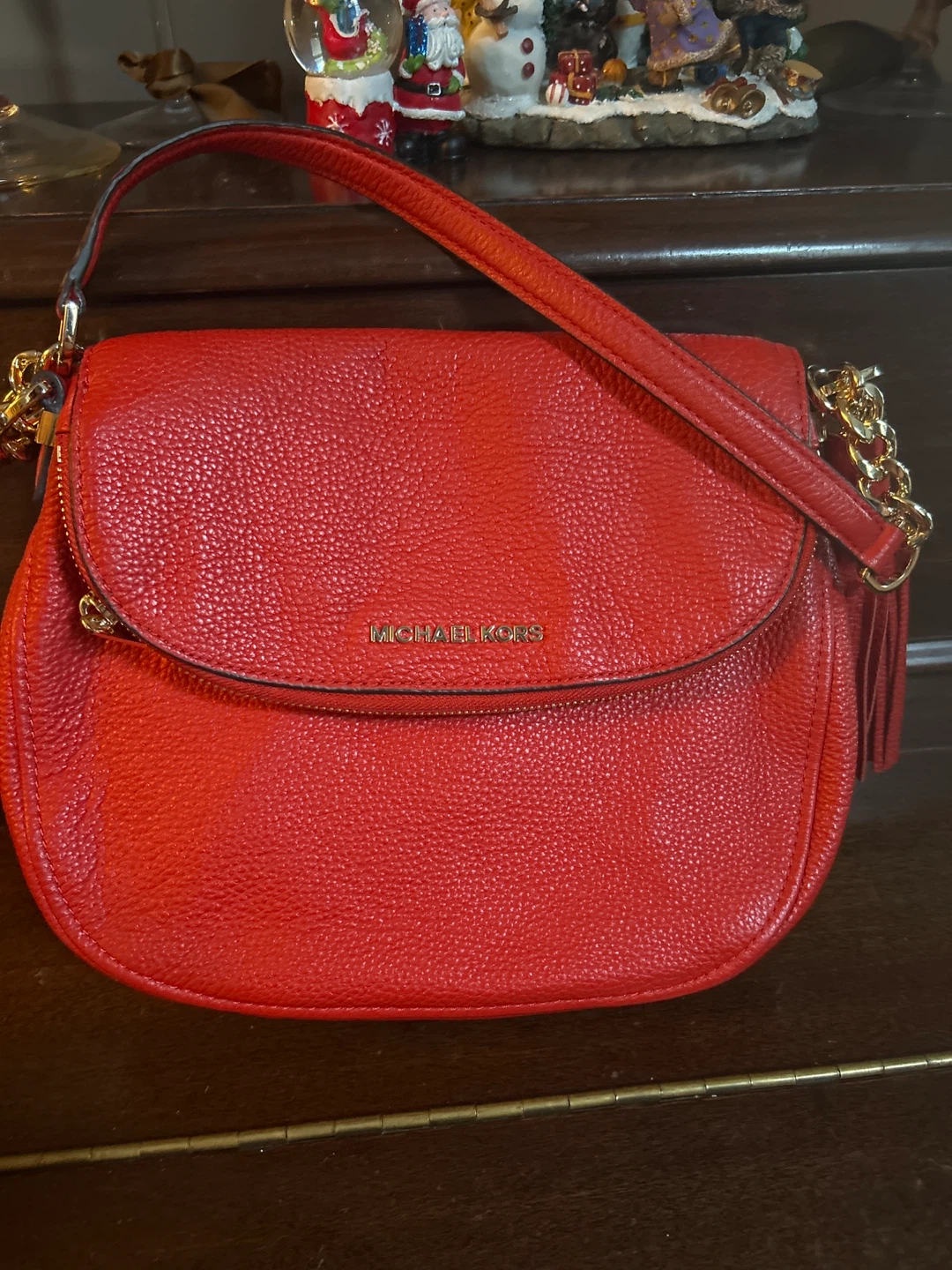 New Michael Kors Red Leather Crossbody Bag - photo 2