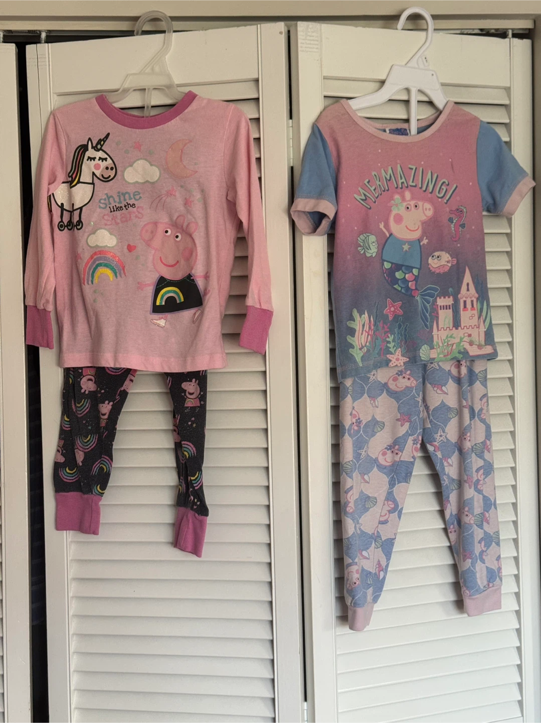 Peppa Pig Pajama Sets Size 4T