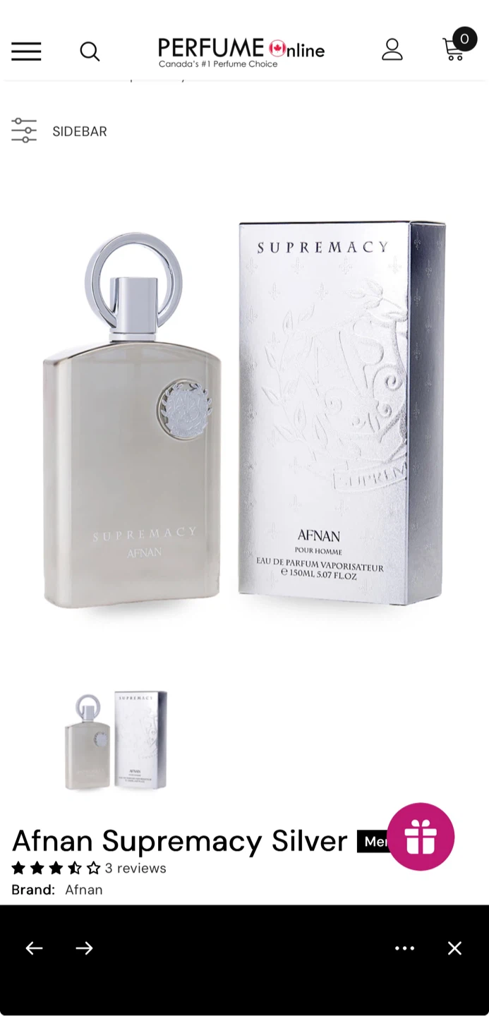 Afnan Supremacy Silver 100ml