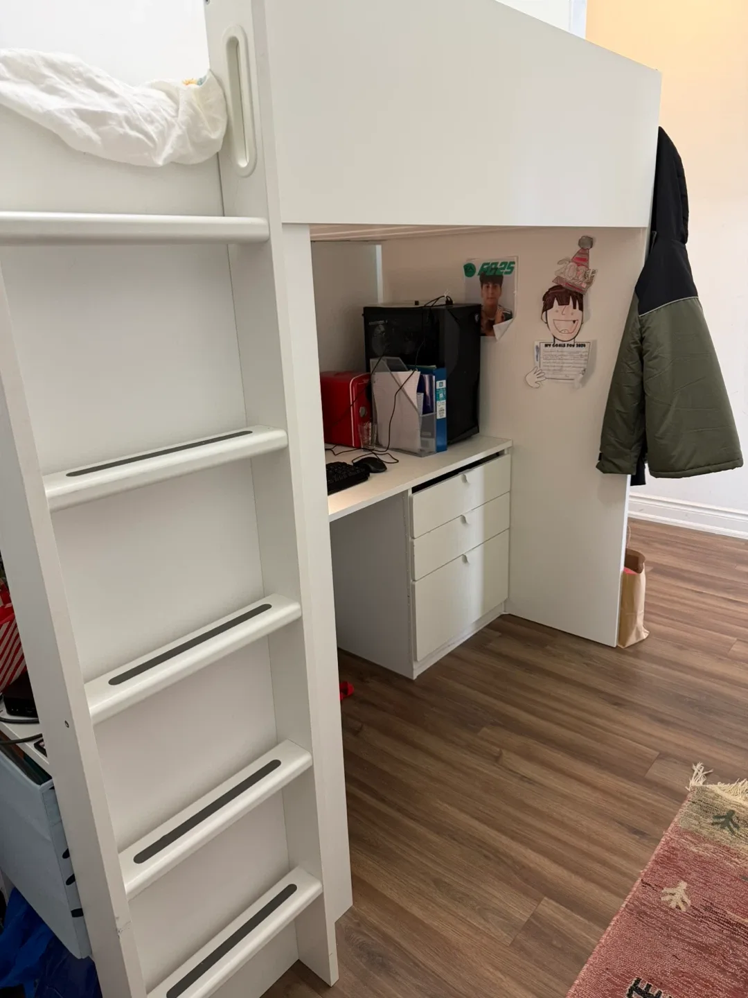 IKEA Småstad Loft Bed Combo - White image indicator(9)