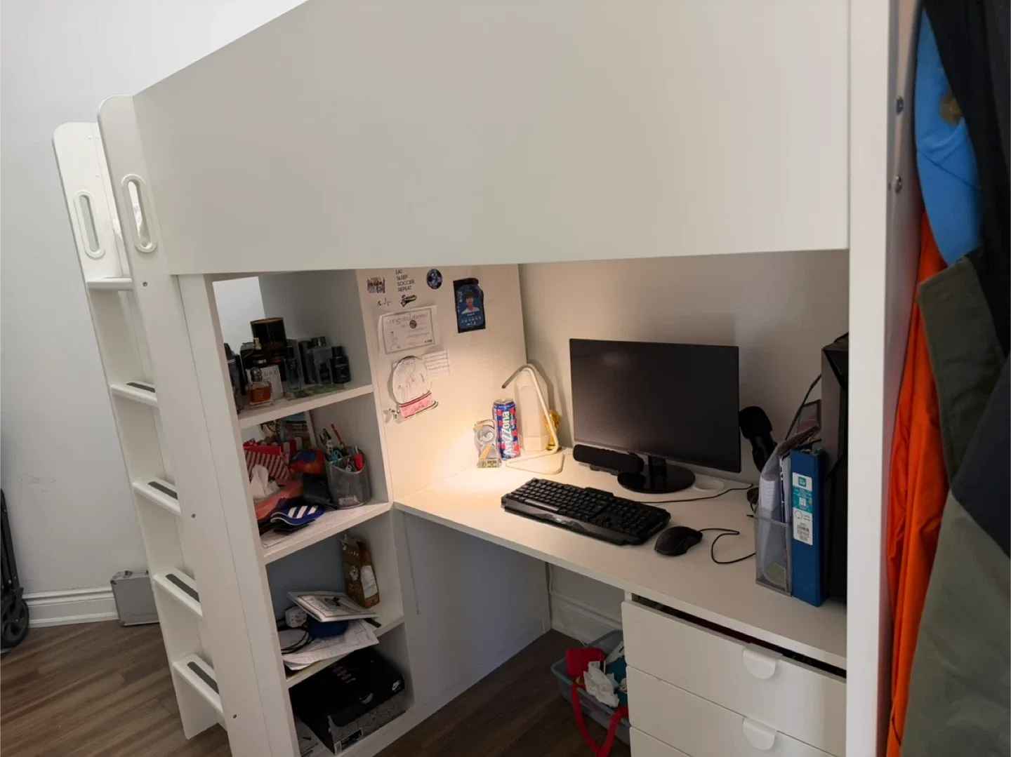 IKEA Småstad Loft Bed Combo - White image indicator(8)