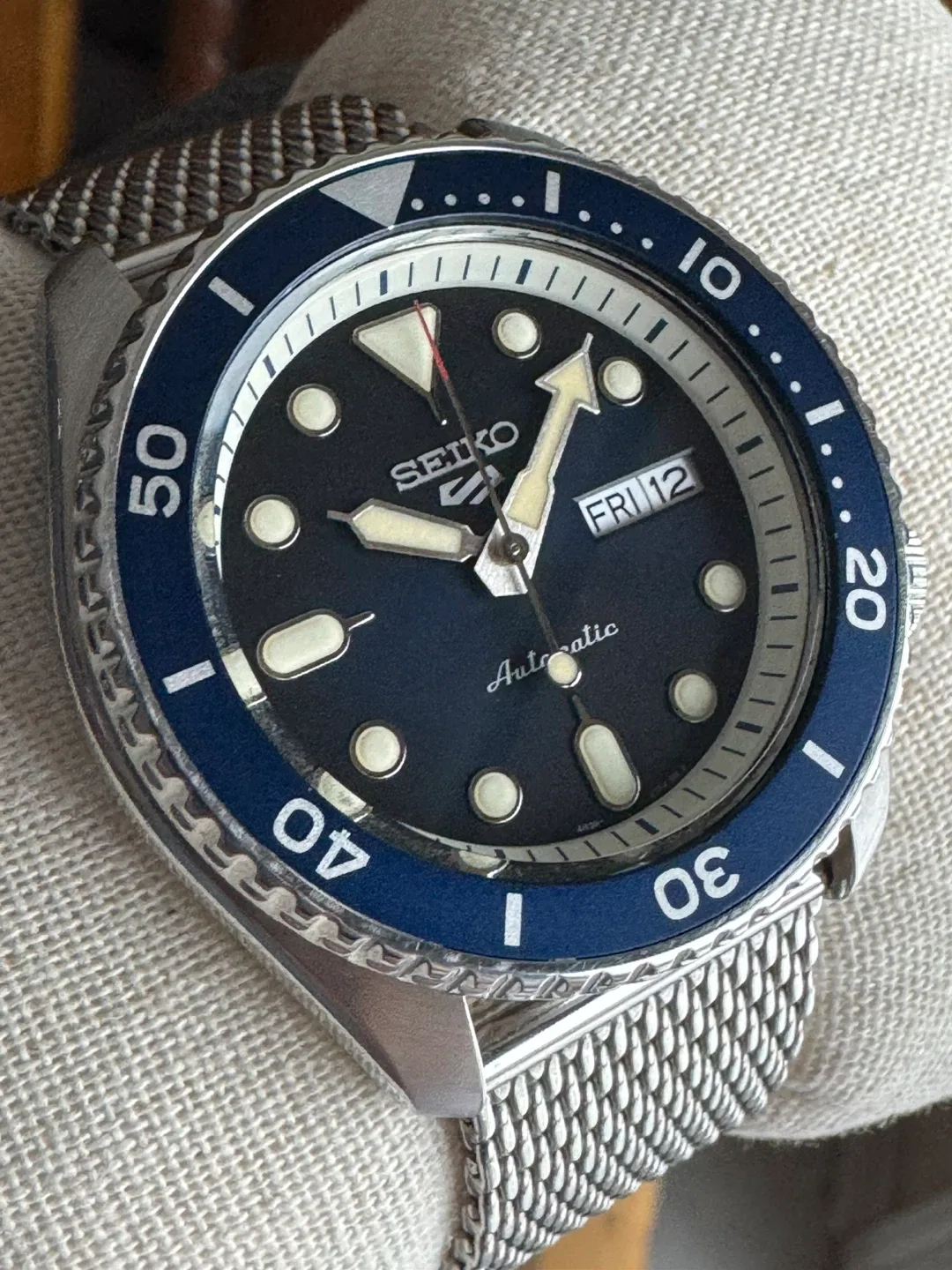 Seiko 5 Sports SRPD71 Blue 42mm Automatic Watch 4R36-07G0