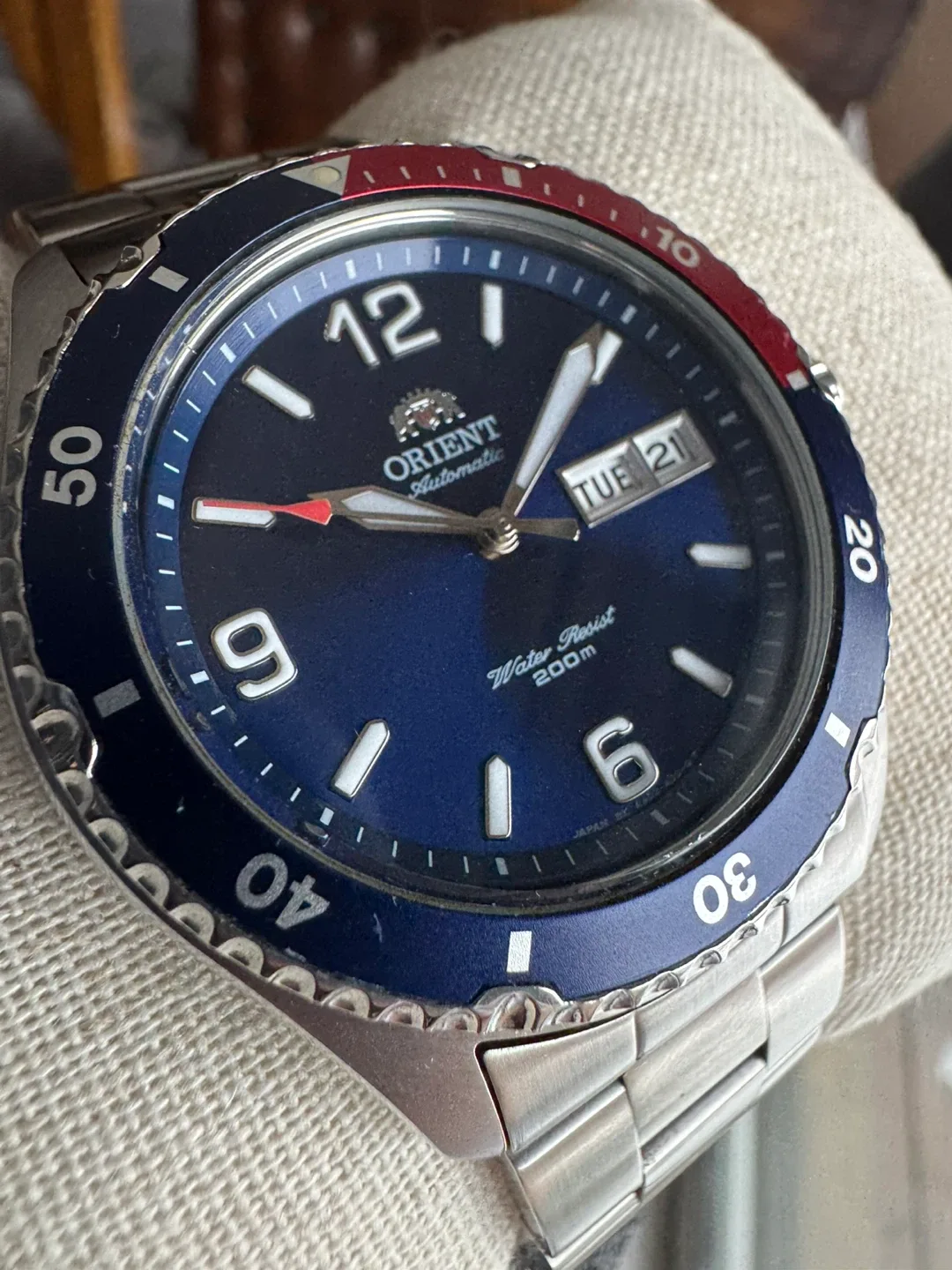 Orient Mako II Pepsi Automatic Diver Watch 41mm Japan