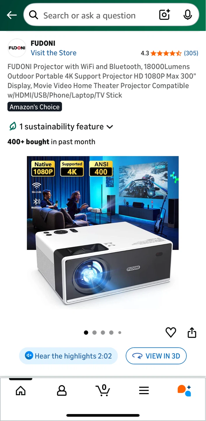 4K Projector - WiFi & Bluetooth
