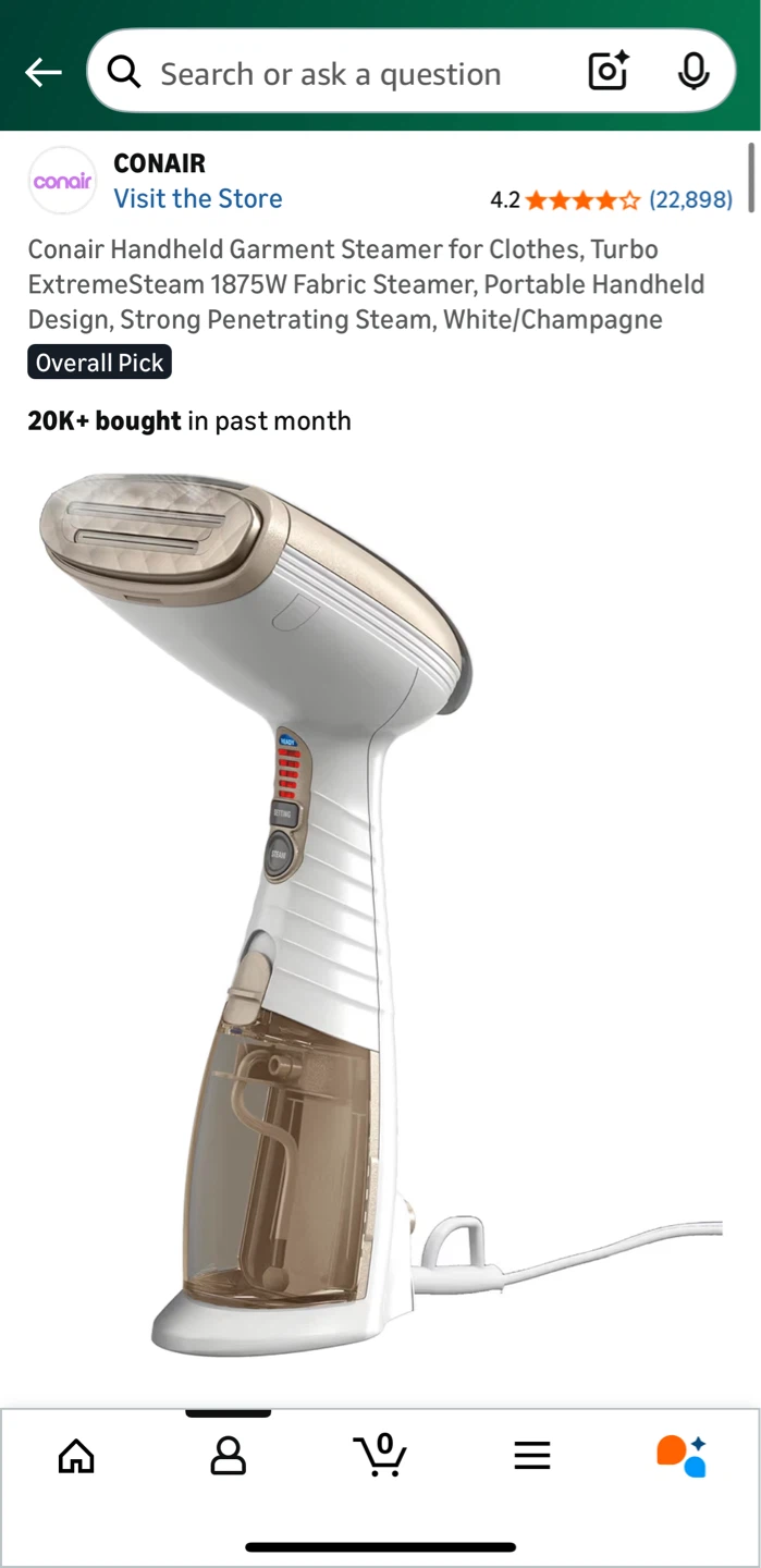 BRAND NEW Conair Handheld Garment Steamer