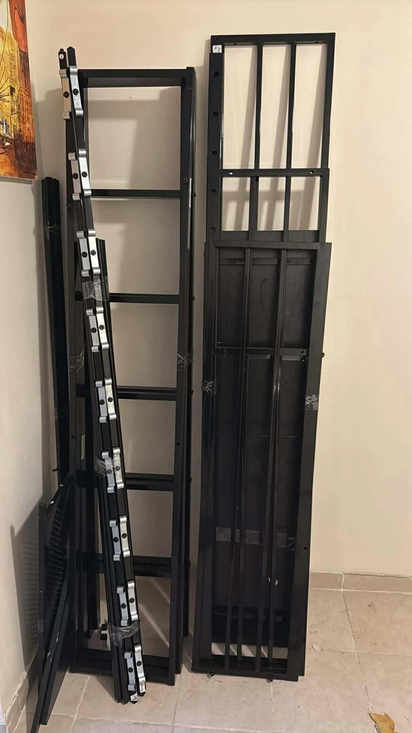 Black Metal Loft Bed Frame - photo 2