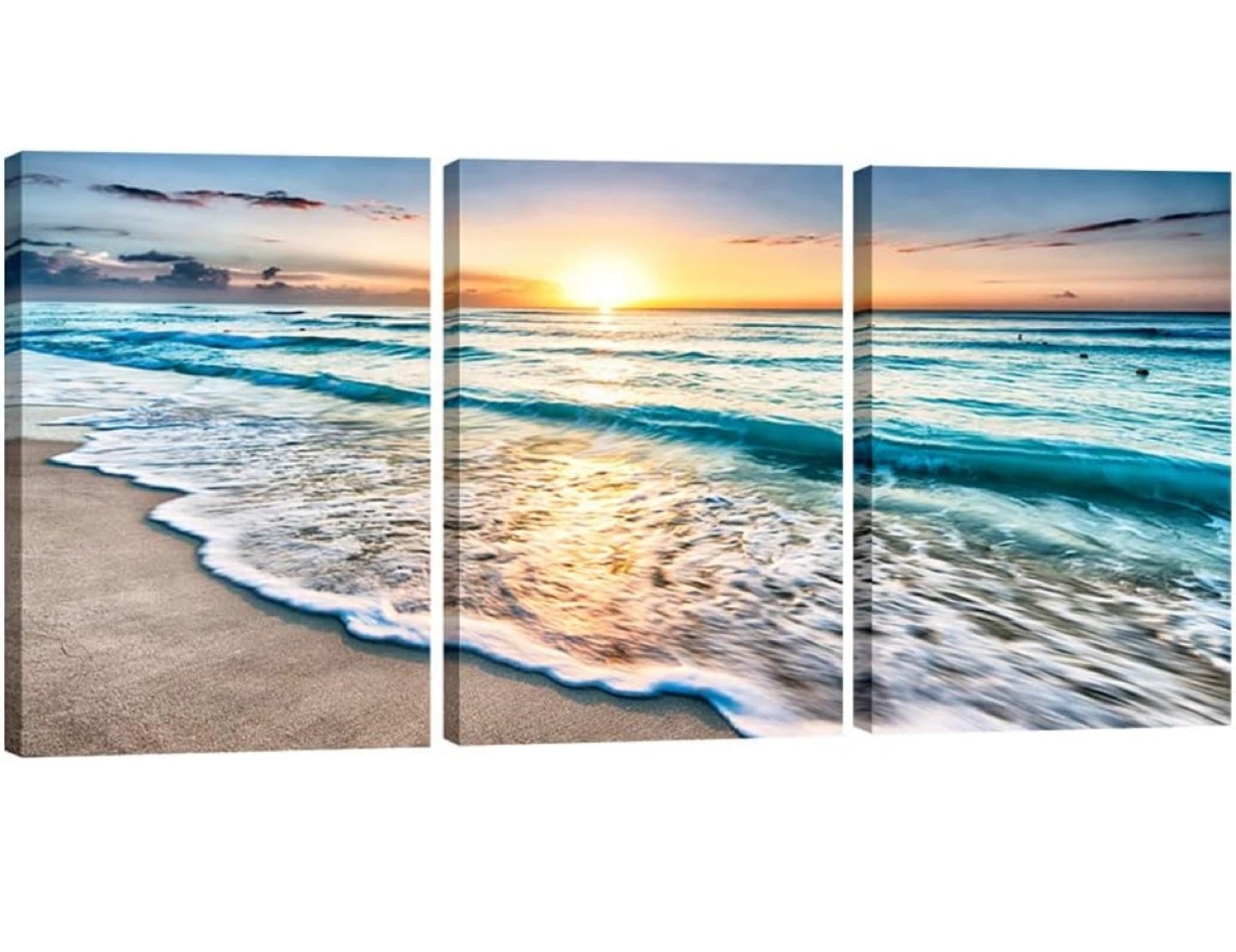 Beach Canvas Wall Art - 3 Piece Set