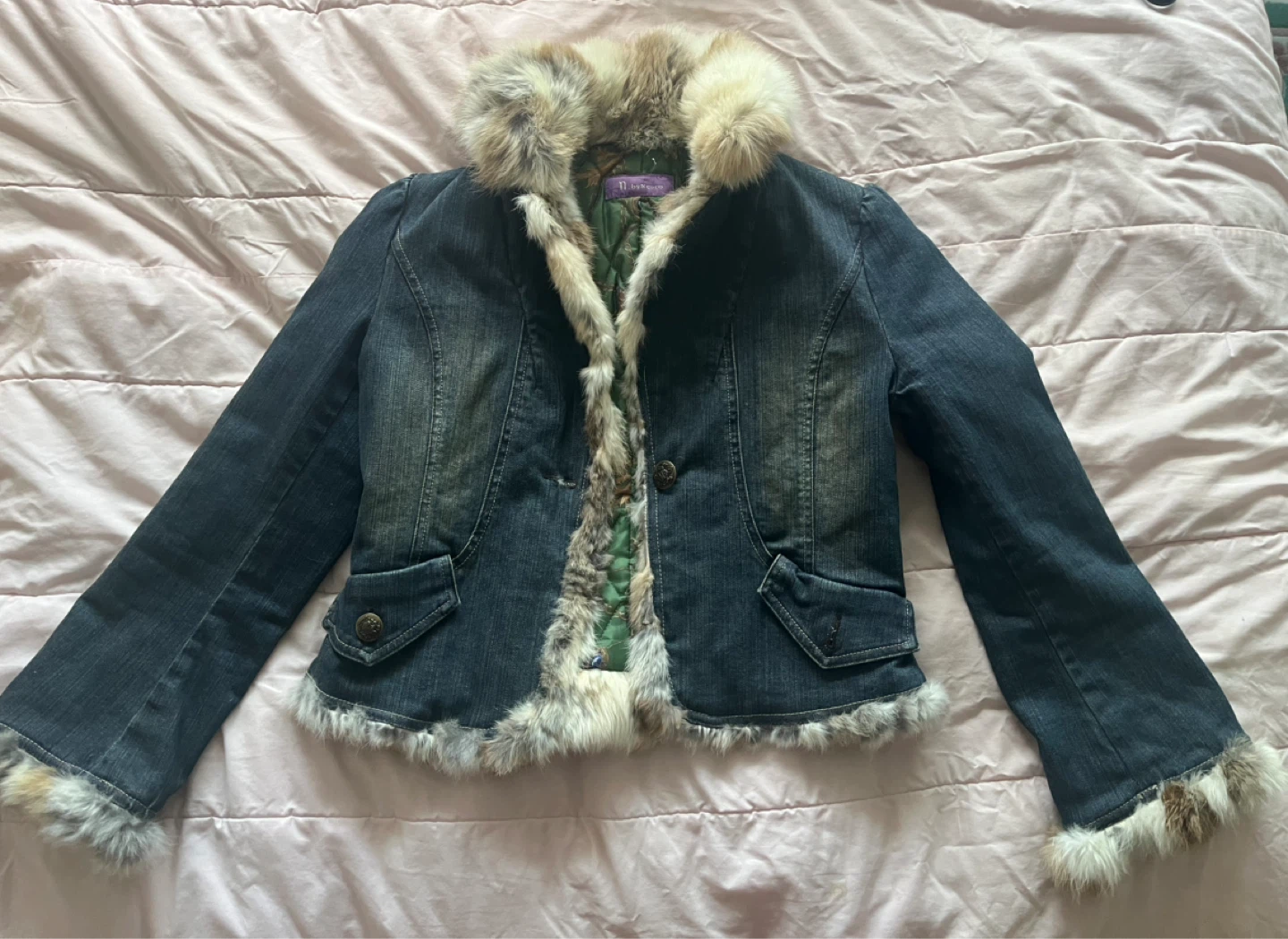 n. by Noco Denim Jacket with Fur Trim - photo 2