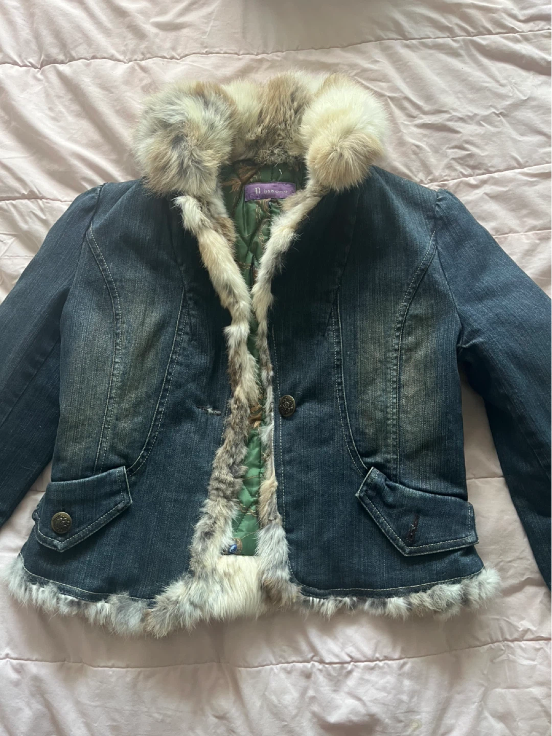 n. by Noco Denim Jacket with Fur Trim - photo 3