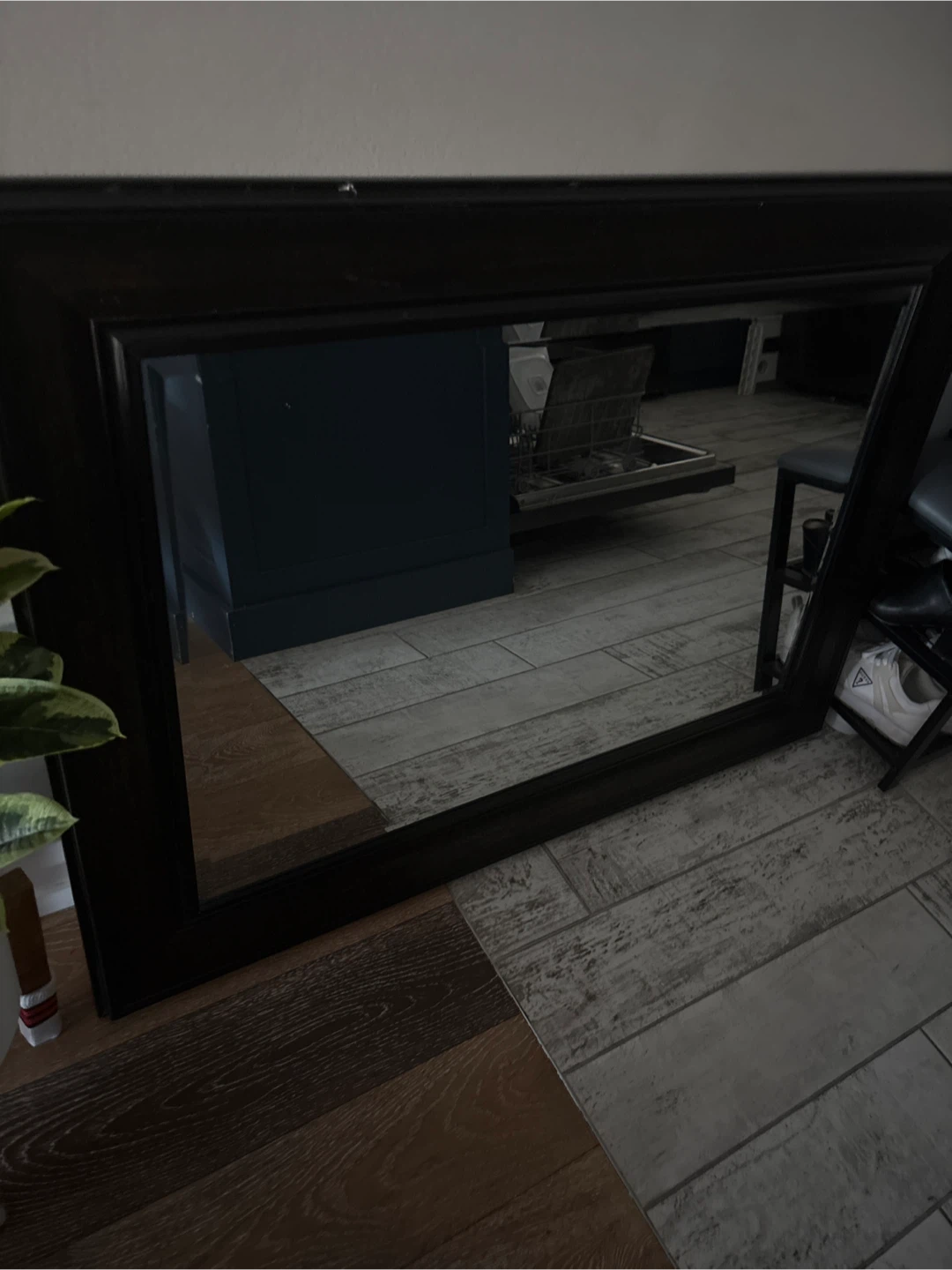 Dark brown mirror