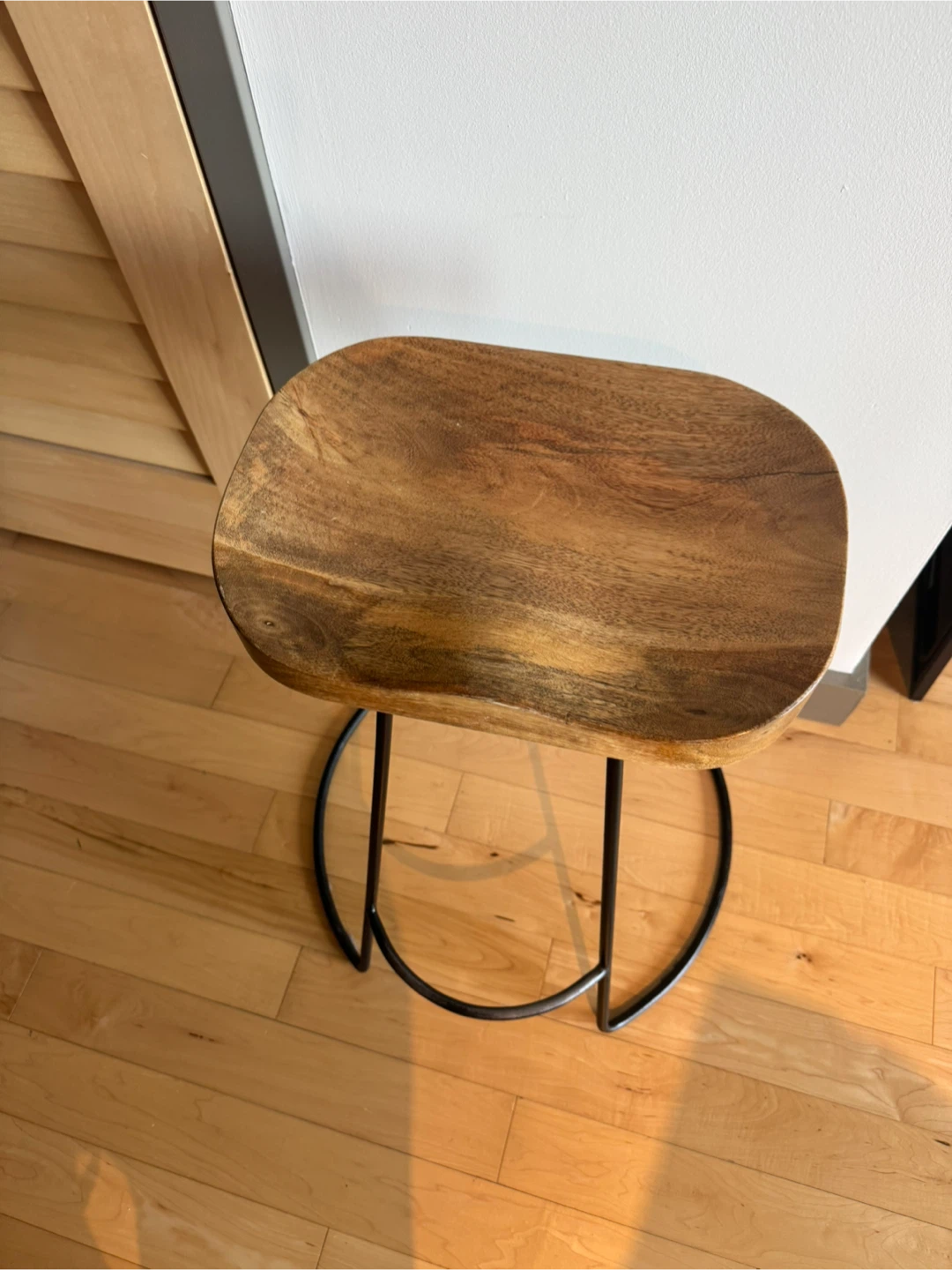 Three Wood Saddle Seat Bar Stools - photo 2