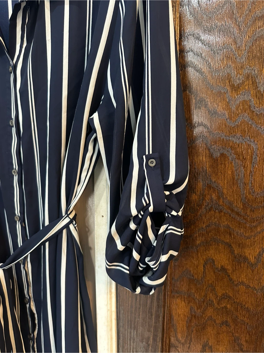 Ups & Downs 2X Navy Striped Shirt Dress - photo 2