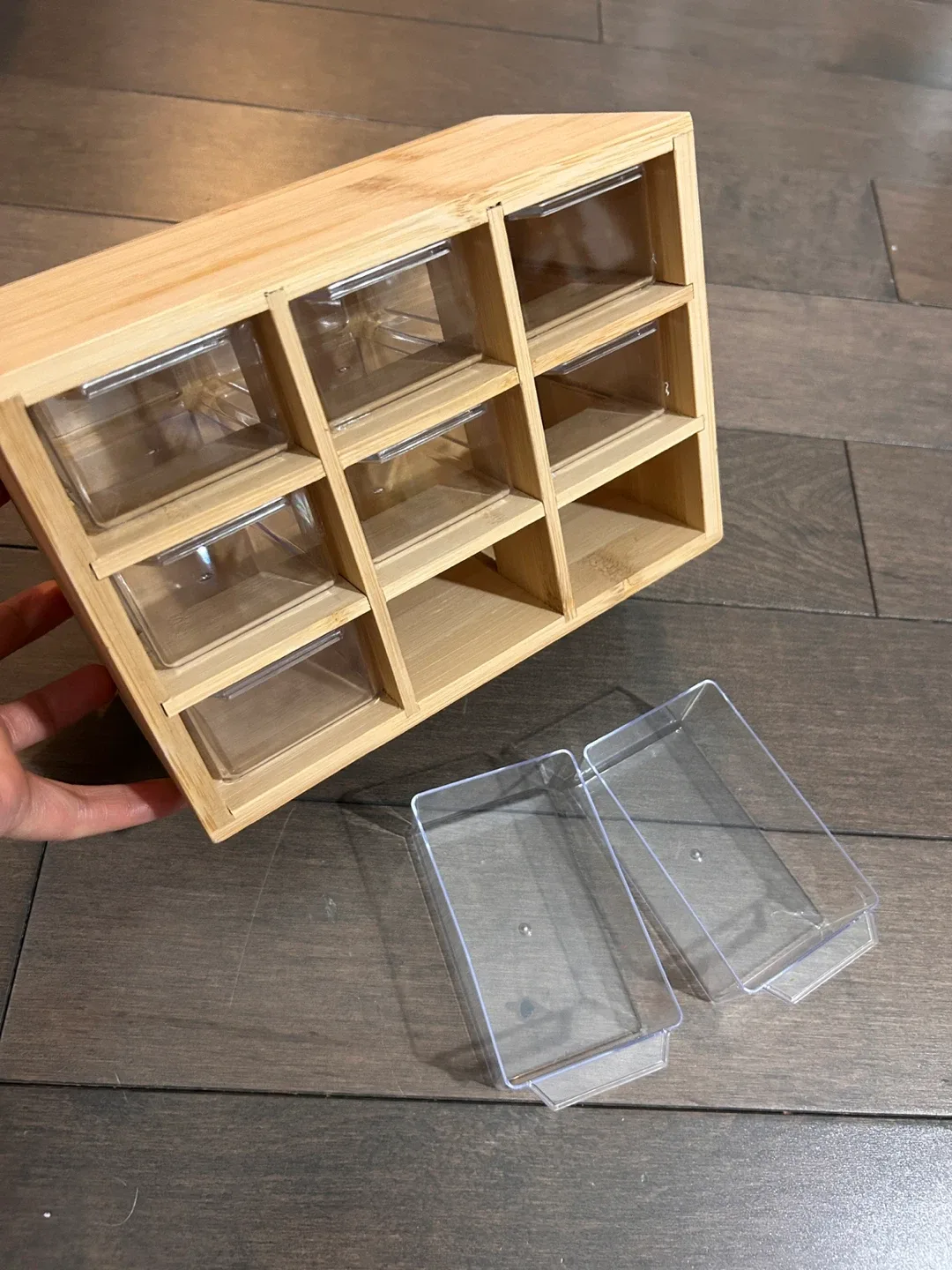 Bamboo Mini Drawer Desktop Organizer
